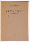 REINFUSS Roman - Łemkowie. Opis etnograficzny.