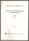 Rocznik Polskiego Tow. Matematycznego. Annales de la Societe polonaise de mathematique. T.9 - reprint lata 1960-te