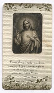 SERCE Jezusa! harfo melodyjna, rozkoszy Trójcy Przenajświętszej, złącz uczucia moje z uczuciami Serca Twego. (Ojciec Hoyos).