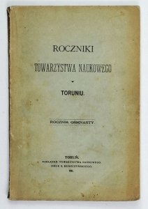 Roczniki Towarzystwa Naukowego w Toruniu. R. XVIII: 1911.