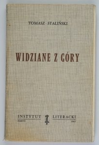 [KISIELEWSKI Stefan]. Tomasz Staliński [pseud.] - Widziane z góry [Biblioteka Kultury]