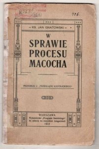 Gnatowski Jan - W sprawie procesu Macocha