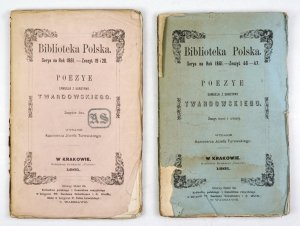 TWARDOWSKI Samuel z Skrzypny - Poezye. Z. 1-4 (w 2 wol.). Wyd. Kazimierza Józefa Turowskiego