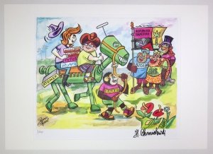 TYTUS, Romek i A'Tomek. Z wizytą w Republice Trapezfiku - inkografia. Rys. Henryk Jerzy Chmielewski (Papcio Chmiel).