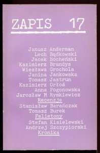 Zapis: poezja, proza, eseje, kronika. [R. 5], nr 17: I 1981.