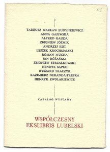 WSPÓŁCZESNY ekslibris lubelski. Katalog wystawy.