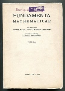 Fundamenta Mathematicae. Redaktorowie: Stefan Mazurkiewicz i Wacław Sierpiński. T.15 [1961]
