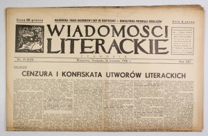[Bruno Schulz] Wiadomości Literackie. R. 13, nr 18 (650): 26 IV 1936. s. 8
