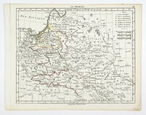[POLSKA]. La Pologne. Miedzioryt kolorowany form. 17,6x22 cm.