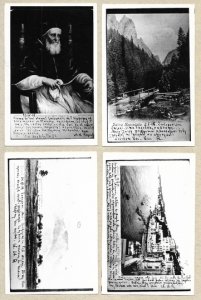 [REYMONT Władysław Stanisław - fotokopie]. Cztery czarno-białe fotokopie pocztówek z korespondencją pisarza do rodzeństwa z l. 1901-1908.