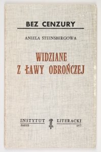 STEINSBERGOWA Aniela - Widziane z ławy obrończej.