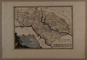 [PODOLE]. Der königlichen Republik Polen Woiwodschaft Podolien und die untere Polnische Ukraine nähmlich die Woiwodschaft Braclaw oder Klein Polens südlicher Theil. Miedzioryt kolorowany 21x28,8 cm.