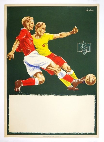 GRÜHL – [Fussballwettspiel]. 1938 - plakat sportowy