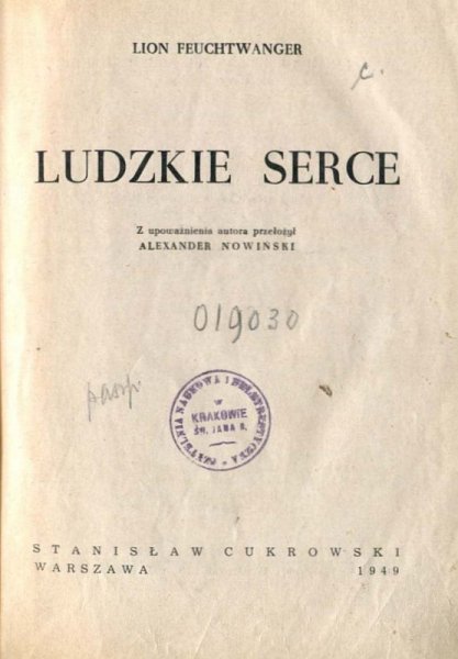Feuchtwanger Lion - Ludzkie serce.