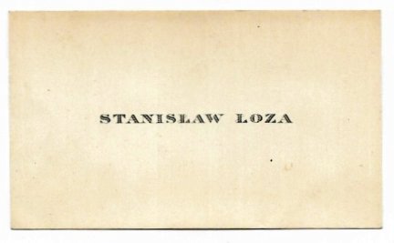 [WIZYTÓWKA] Stanisław ŁOZA.