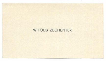 [WIZYTÓWKA] Witold ZECHENTER.