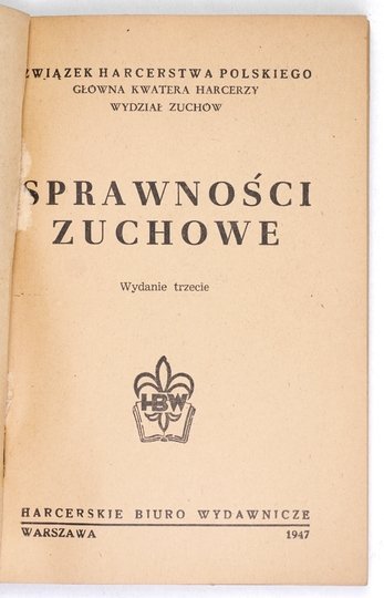 SPRAWNOŚCI zuchowe. Wyd. III.