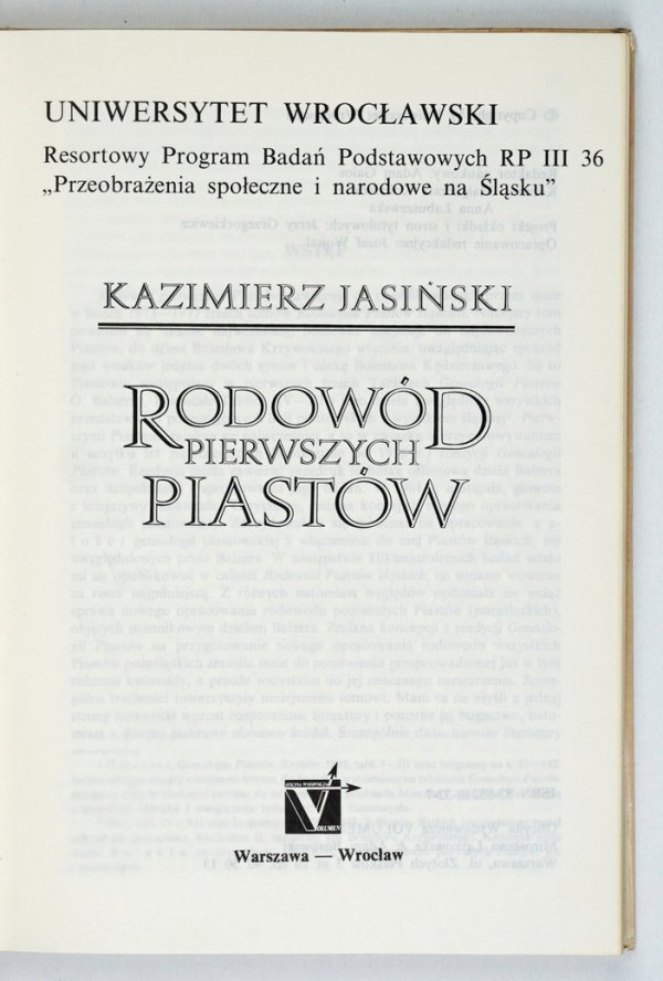 Jasiński Kazimierz - Rodowód pierwszych Piastów