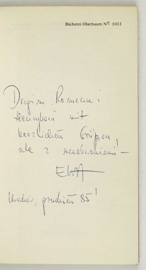 LIPSKA Ewa - Auf den Dächern der Mausoleen. Gedichte. Hrsg. und eingeleitet von K. Dedecius.