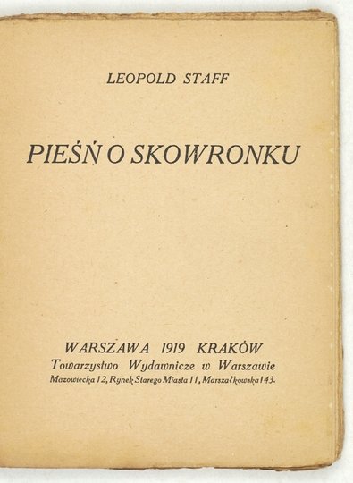 STAFF Leopold - Pieśń o skowronku.