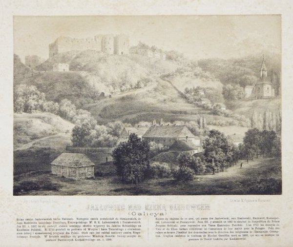 [JAZŁOWIEC]. Jazłowiec nad rzeką Olechowcem. (Galicya).