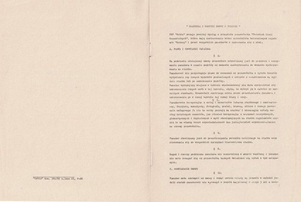 Klauzula i warunki umowy o przewóz Polskich Linii Oceanicznych 1969