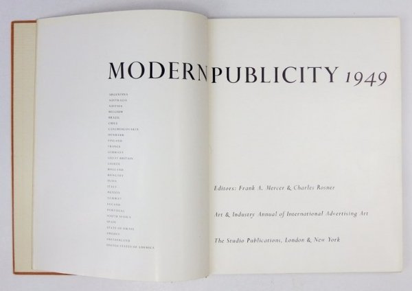 MODERN Publicity 1949. Editors: F. A. Mercer and C. Rosner.