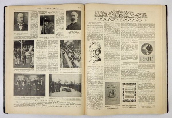 TYGODNIK Illustrowany. Pismo obejmujące ważniejsze wypadki spółczesne, życiorysy znakomitych ludzi, zbytki i pamiątki krajowe, podróże, powieści i poezye [...]. 1925