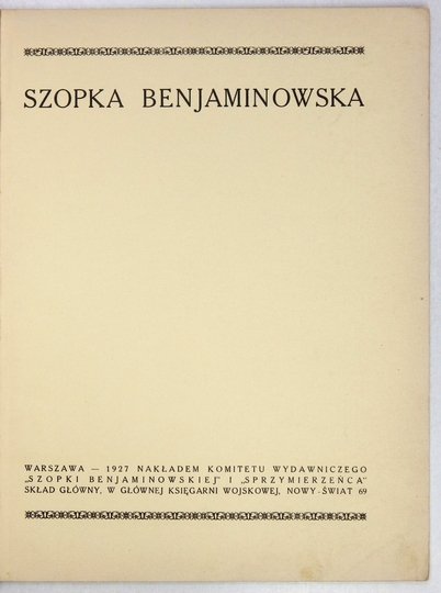 KOSTEK-BIERNACKI Wacław - Szopka benjaminowska.