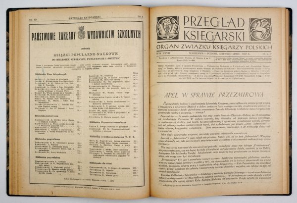 PRZEGLĄD Księgarski. [Organ Związku Księgarzy Polskich]. [R. 27], nr 1-12: I-II - XII 1947. 