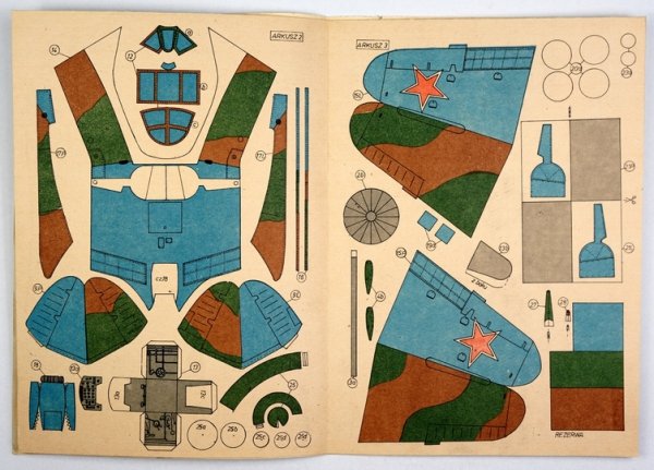 MAŁY Modelarz. Miesięcznik Ligi Obrony Kraju dla młodzieży.  Nr 7/1983: Radziecki samolot myśliwski &quot;Ła-7&quot;.