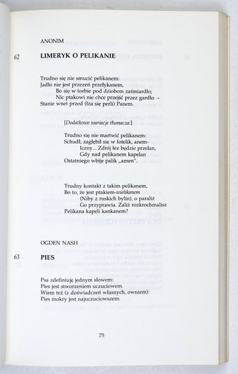 BARAŃCZAK Stanisław - Fioletowa krowa. 333 najsławniejsze okazy angielskiej i amerykańskiej poezji niepoważnej od Williama Shakespeare'a do Johna Lennona. Antologia