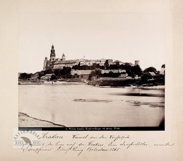 [KRAKÓW - widok na Wawel od zachodu z lewego brzegu Wisły - fotografia widokowa - ujęcie w dużym formacie].