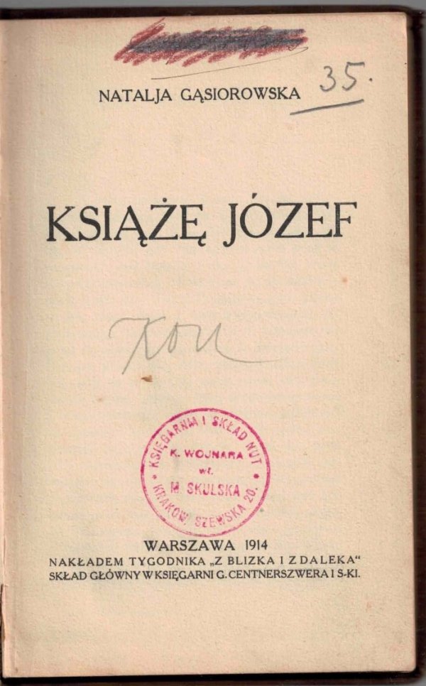 Gąsiorowska Natalja - Książę Józef
