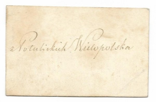 [WIZYTÓWKA] Z Potulickich [Józefa] WIELOPOLSKA.
