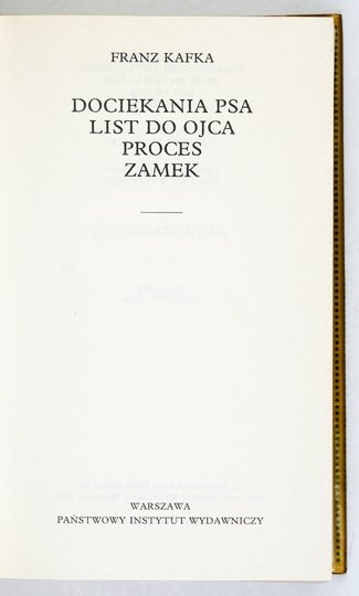 KAFKA Franz - Dzieła wybrane. T. 1-2.
