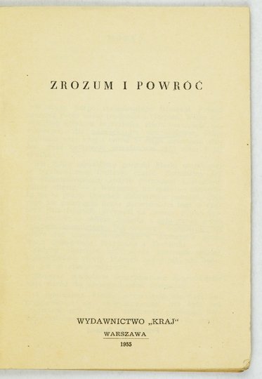 ZROZUM i powróć.