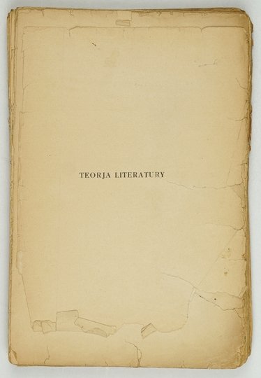 TOMASZEWSKI B[oris] - Teorja literatury. Poetyka. Przekład z rosyjskiego pod red. Tadeusza Grabowskiego. Przekładu dokonali Cezary Gołkowski, Tamara Kowalska, Irena Szczygielska.