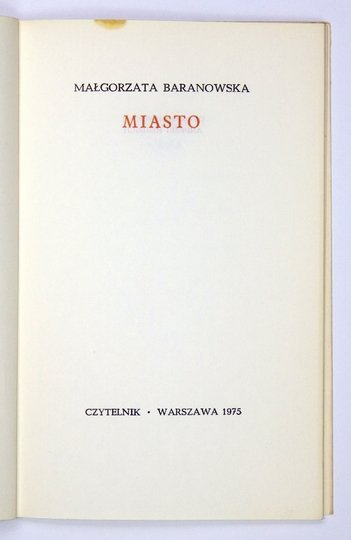 BARANOWSKA Małgorzata - Miasto