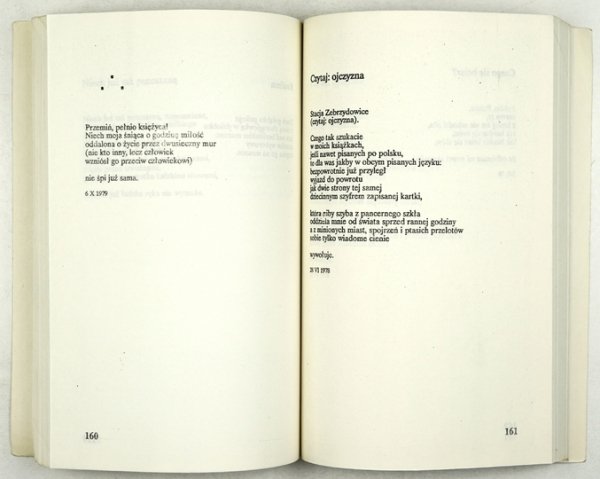 KRYNICKI Ryszard - Niepodlegli nicości. (Wybrane i poprawione wiersze i przekłady).