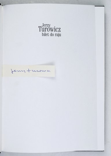 TUROWICZ Jerzy - Bilet do raju