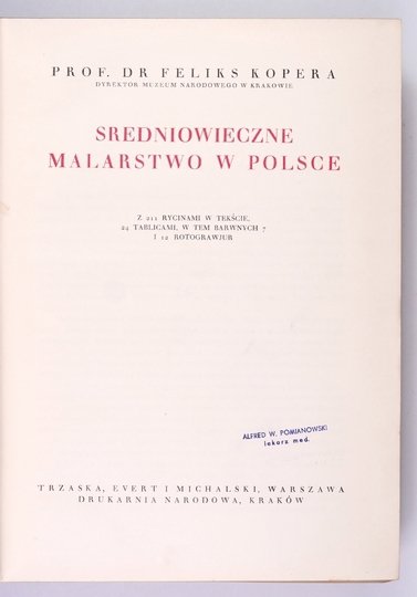 KOPERA Feliks - Dzieje malarstwa w Polsce. T. 1-3.