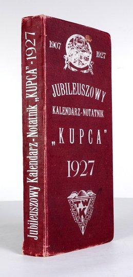 1907-1927 JUBILEUSZOWY kalendarz notatnik &quot;Kupca&quot; na rok 1927