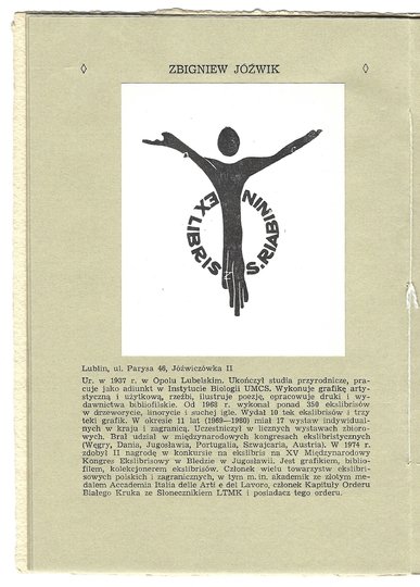 WSPÓŁCZESNY ekslibris lubelski. Katalog wystawy.