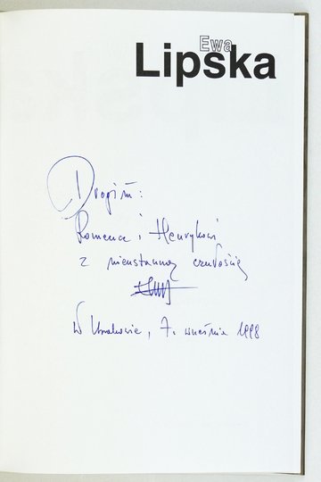 LIPSKA Ewa - Życie zastępcze. Ersatzleben. Przekład A. Woldan. Wybór i posłowie Autorki.