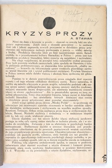 DŹWIGNIA. Miesięcznik. Nr 2-3: IV-V 1927.