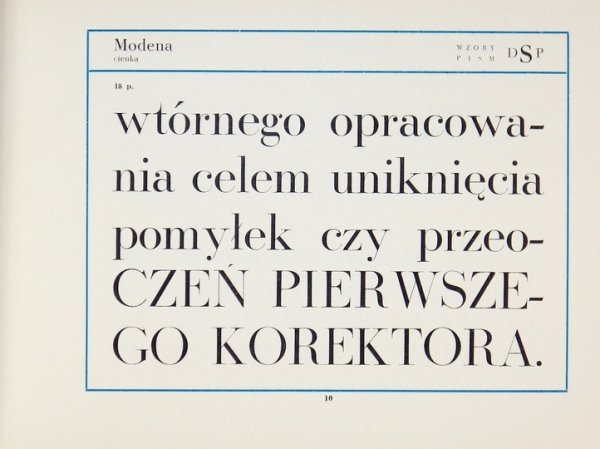 WZORY pism Drukarni Dziełowej  1952