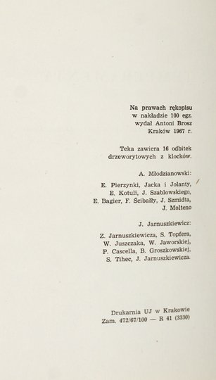 JAKUBOWSKA Bogna - Temperamenty. Adam Młodzianowski - Jerzy Jarnuszkiewicz.