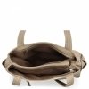 Dwukomorowa Torebka Damska Shopper Bag firmy Hernan Ciemno Beżowa/Beżowa