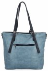 Uniwersalna Torebka Damska Shopper Bag XL firmy Hernan Jasno Niebieska/Granatowa